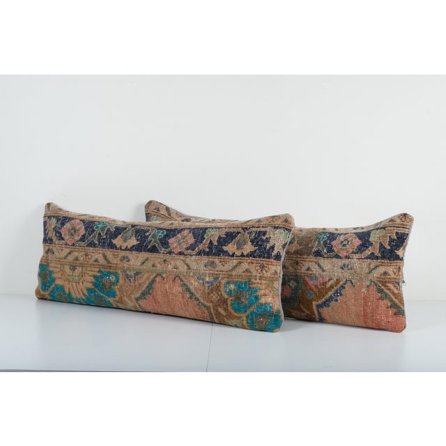 Oushak Rug Cushion Cover - A Pair Elevate your home decor with these exquisite 14"" x 35" pillow covers crafted from...