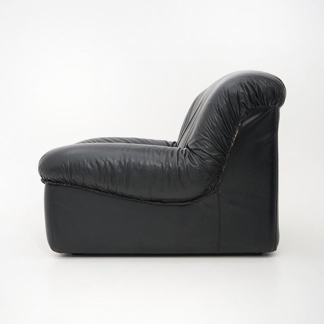 Modular Black Leather Armchairs, 1970s, Set of 3 For Sale - Image 10 of 15