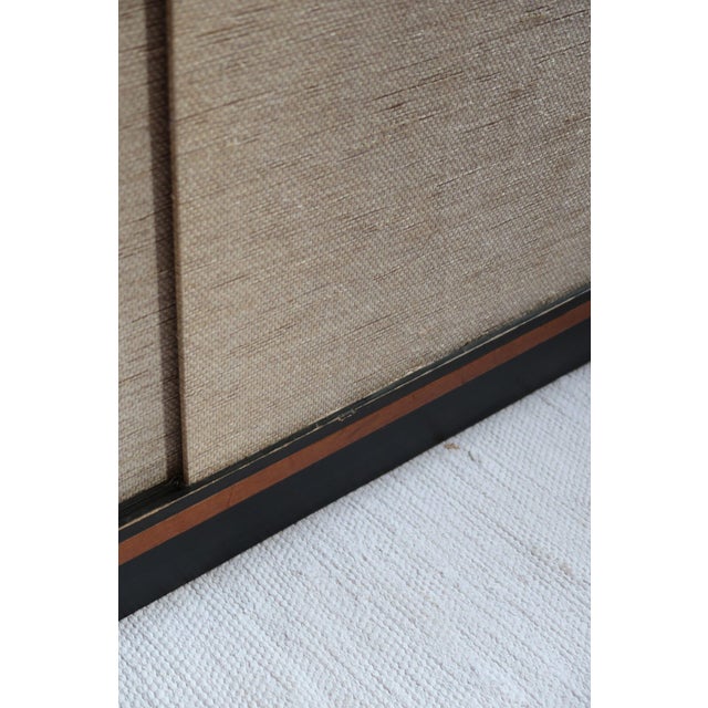 Low Teak Sideboard with Sliding Canvas Doors, 1960s For Sale - Image 9 of 18