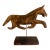 Vintage Hand Carved Wooden Folk Art Horse on Base For Sale