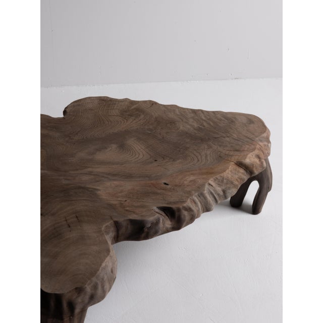 Japanese Antique Brutalist Low Table 1900s-1940s / Side Table Wabi Sabi For Sale - Image 10 of 18
