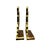 American Vintage Baldwin Solid Brass Minuteman Colonial Soldier Bookends Pair Usa. For Sale - Image 3 of 7