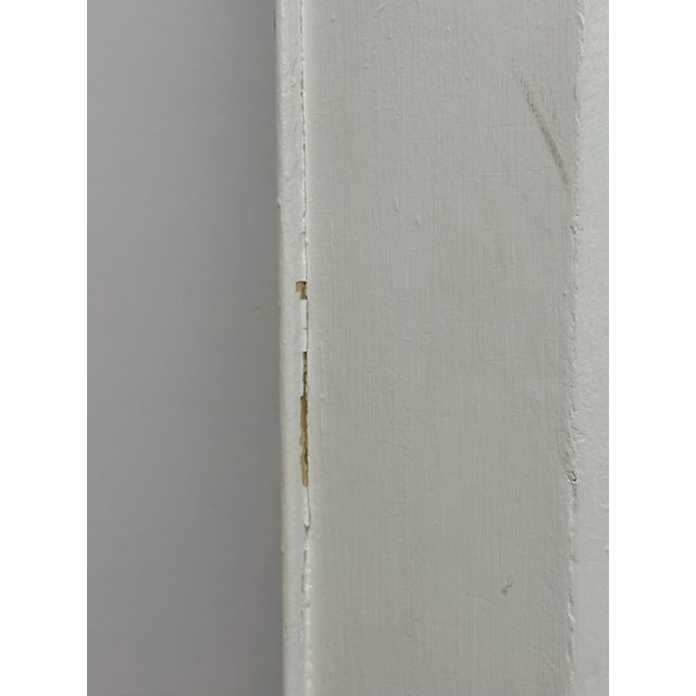 Antique Painted White Corner China Cabinet Pane Glass Door 1800s Display Cabinet For Sale - Image 17 of 18