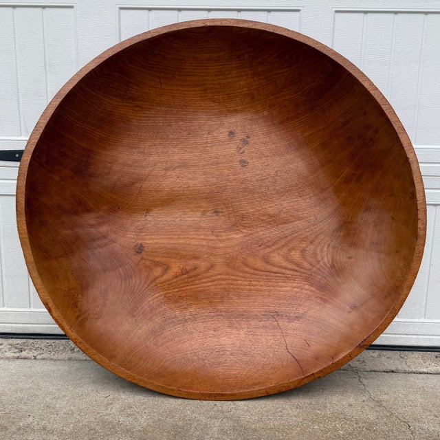 Farmhouse Monumental Farmhouse Dough Bowl – 40 Inches Round For Sale - Image 3 of 10