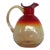 Mid Century Crackle Glass Amberina Small Pitcher Vase For Sale