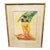 Hawaiian Airbrush Nude on Paper by Mundorff Honolulu in Bamboo Frame, 1945 For Sale