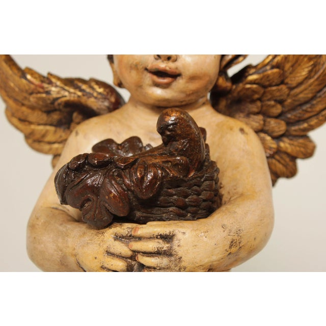 1970s Italian Renaissance Style Cherub Table Lamp For Sale - Image 10 of 13
