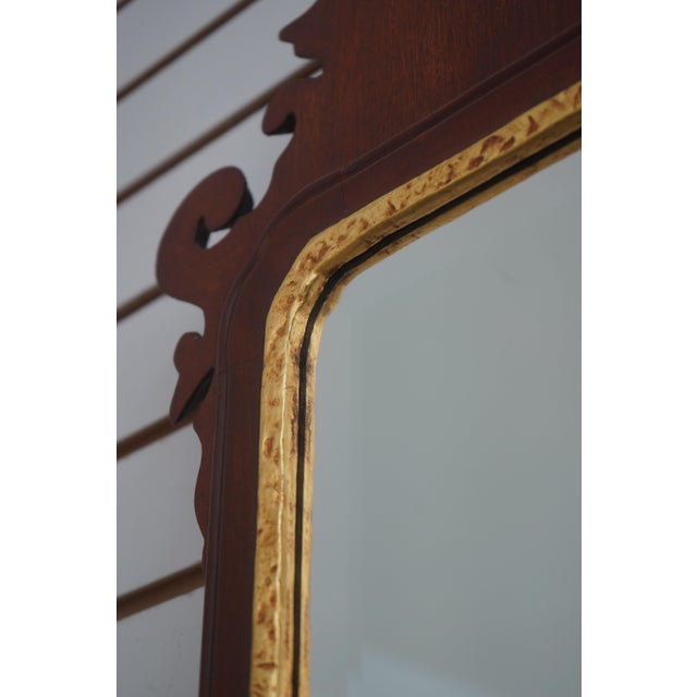 Wood Friedman Brothers Colonial Williamsburg Chippendale Mahogany Mirror For Sale - Image 7 of 13