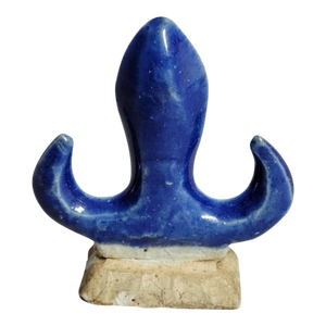 Antique Chinese Scholar's Brush Rest in Blue Glaze