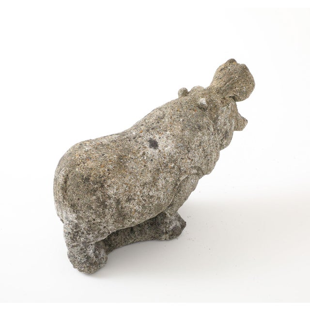Composite Stone Hippopotamus Garden Ornament, English 20th Century For Sale In New York - Image 6 of 11