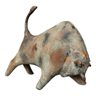 Miyazawa Kanae Cast Fighting Bull C. 1960 For Sale