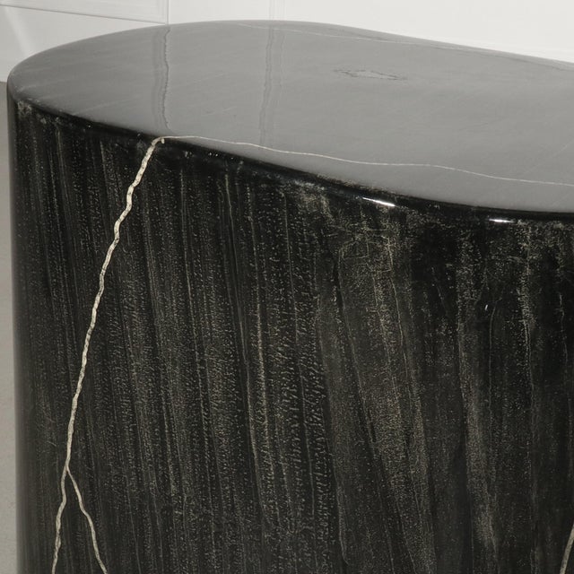 Modern Modern Lacquered Faux Marble Side Table - 1970's For Sale - Image 3 of 9