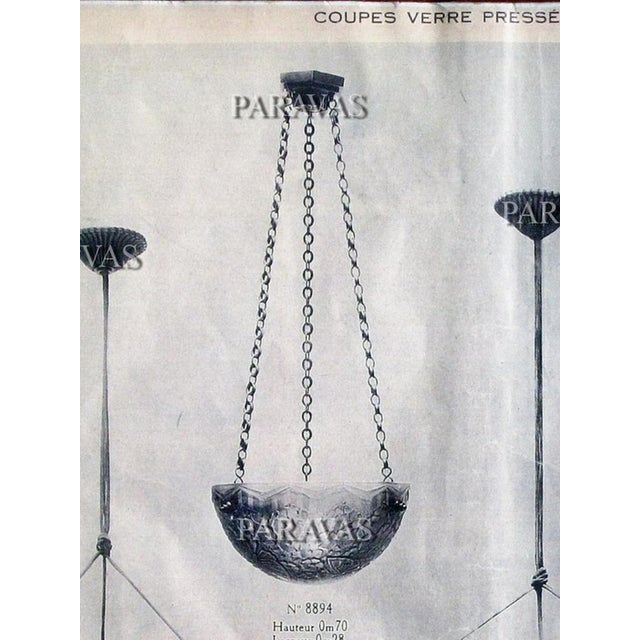 French Art Deco Pendant Light by Hettier & Vincent 1930 France - 2 Available For Sale - Image 12 of 14