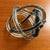 Vintage Ribbed Hand Blown Smoky Art Glass Knot Sculpture For Sale - Image 16 of 17