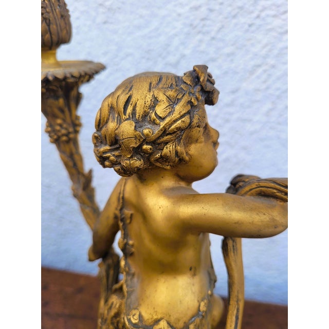 19th Century Gilt Bronze Fireplace Trim Set from Clodion, Set of 3 For Sale - Image 3 of 18