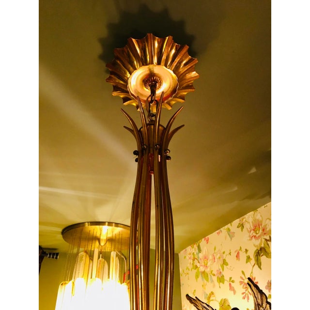 Mid-Century Modern Dahlia Ceiling Lamp by Max Ingrand for Fontana Arte, 1950s For Sale - Image 3 of 10