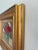 Impressionist Vintage Signed Original Oil on Board Still Life Red, Pink & White Carnations in Blue Glass Vase For Sale - Image 3 of 15