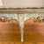 1940s French Provincial Style Kidney-Shaped 5 Leg Coffee Table With Inlaid Marquetry Top and Glass Overlay For Sale - Image 9 of 18