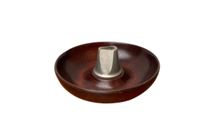Mid-Century Auböck Style Wooden Bowl with Nutcracker Anvil, 1960s