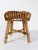 Mid-Century Italian Handcrafted Cane Bamboo & Rattan Stool in the style of Albini for Tito Agnoli, 1960s For Sale - Image 9 of 18