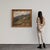 Italian painting dated 1914. Artwork oil on canvas, first canvas, depicting a view of the Ligurian hills with a young...