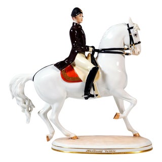 Spanish Riding School Vienna Trab Trot with Rider from Augarten, 1960s For Sale