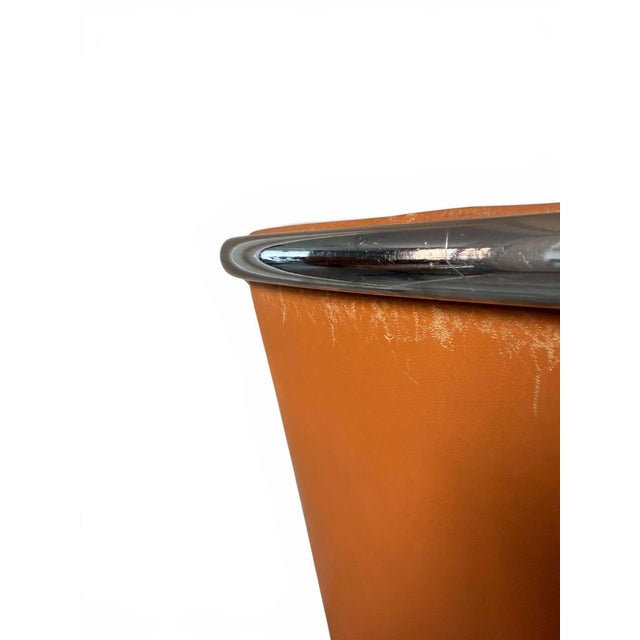 Metal Vintage Camel Leather Executive Chair attributed to Charles Pollock for Knoll, 1970s For Sale - Image 7 of 10