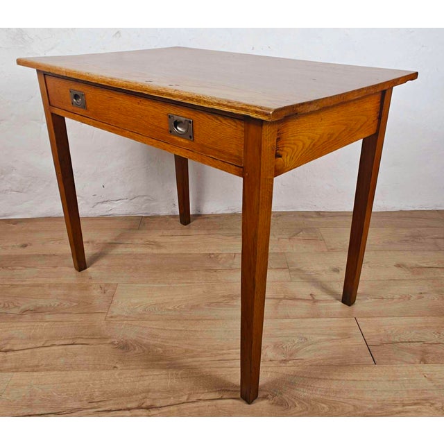 Vintage Military Desk in Oak, 1930s For Sale - Image 4 of 16