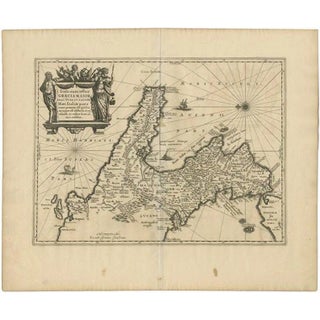 Antique Map of Southern Italy by Janssonius, 1650 For Sale