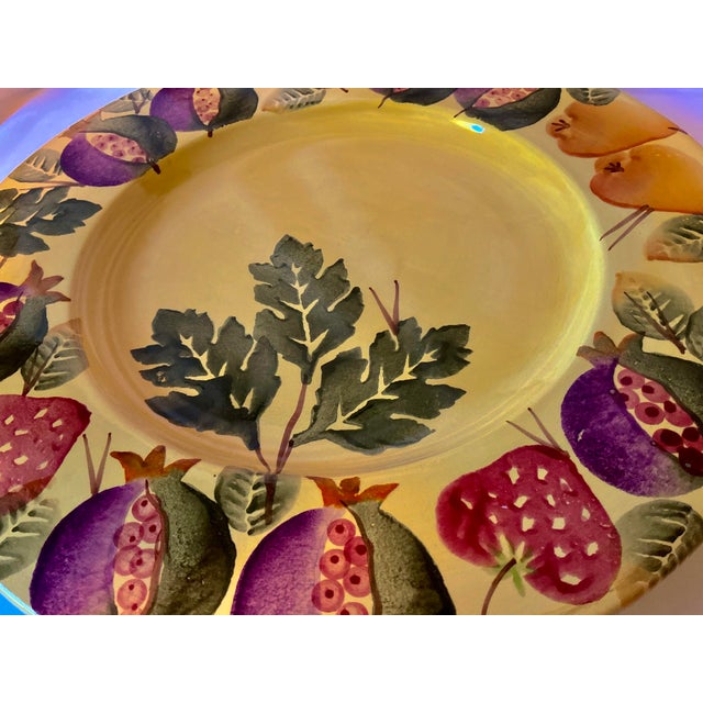 Early 21st Century Hand Crafted and Hand Painted Italian Art Pottery Platter For Sale - Image 5 of 12