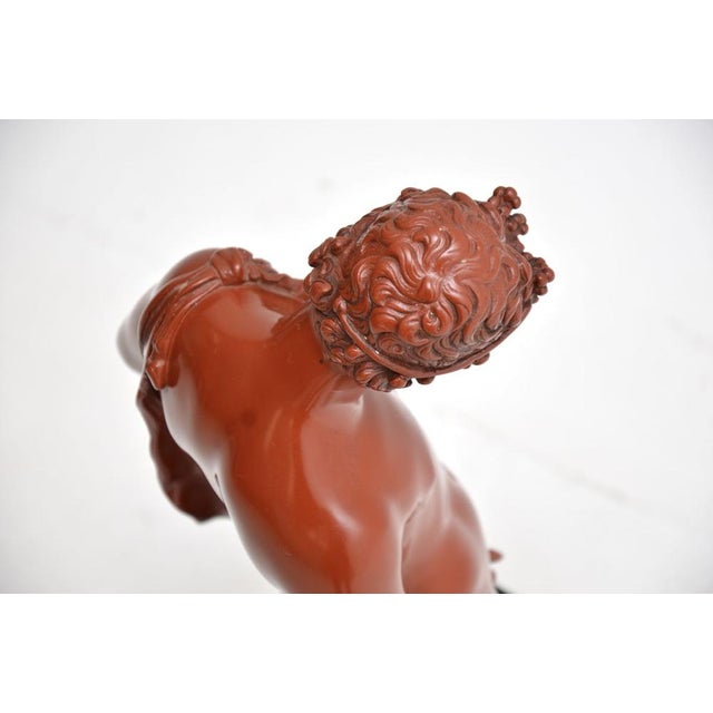 Neoclassical Style Sculpture of Meleager, 1950, Resin on Wood Base For Sale - Image 11 of 14