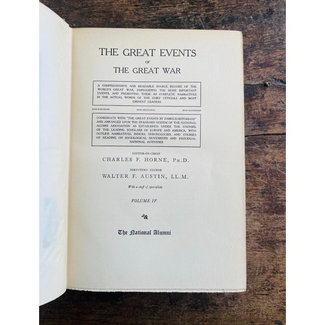 1920 the Great Events of the Great War Volume IV Book in Royal Blue With Gold For Sale - Image 9 of 10
