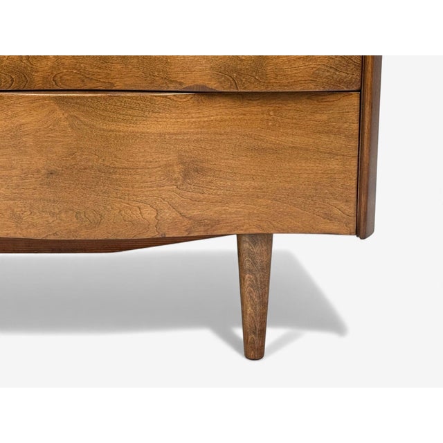 Edmond J Spence, Swedish Modern, Maple, Rare Wave Dresser, 1950s For Sale - Image 9 of 13