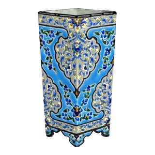 Jules Vieillard Bordeaux Faience Enamel Vase For Sale