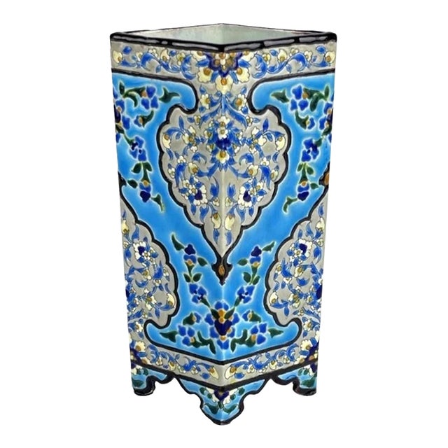 Jules Vieillard Bordeaux Faience Enamel Vase For Sale