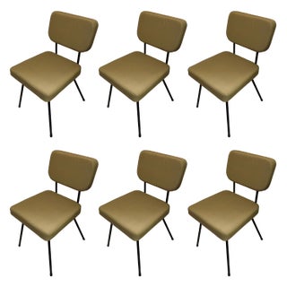 C57 Chairs by Paul Geoffroy for Airbone, 1950s, Set of 6 For Sale