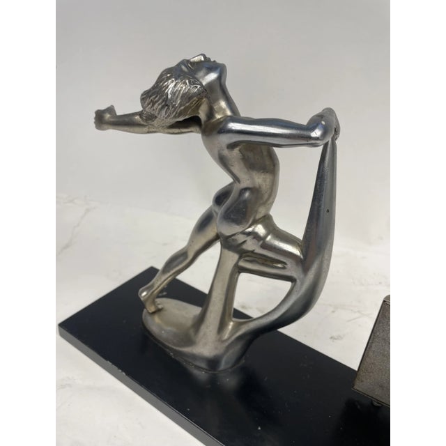 Liberty Clock with Metal Sculpture, 1920s For Sale - Image 12 of 13