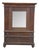 Antique Oak Salesman Sample Mirrored Dollhouse Armoire Wardrobe Cabinet 16" For Sale