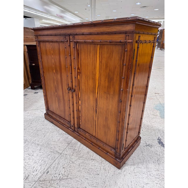 French 19th Century Faux Bamboo Cabinet For Sale - Image 3 of 15