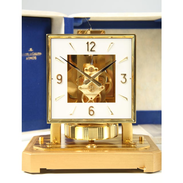 Metal Atmos Clock with Box and Documents by Jaeger Lecoultre, 1963 For Sale - Image 7 of 18