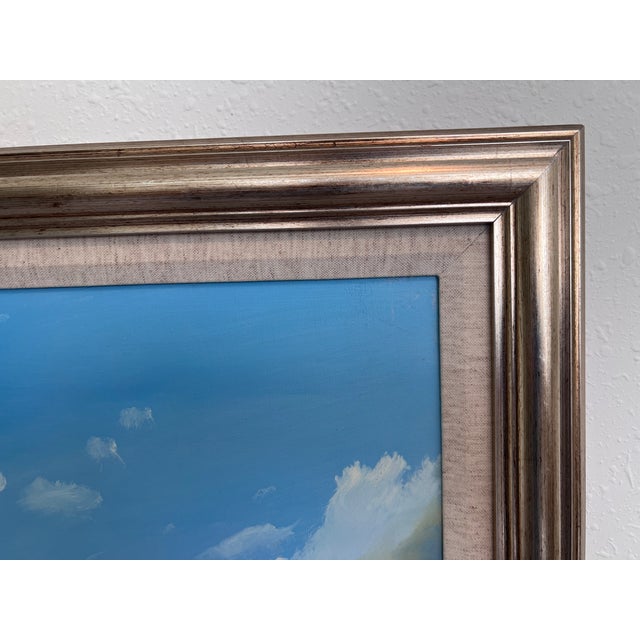 Impressionist Late 20th Century Ambrose Large Original Oil Painting on Canvas Sailing Ship Ocean Seascape Framed For Sale - Image 3 of 12