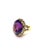 Baroque Bochic "Capri" Vintage Amethyst & Diamond Ring Set In 18K Gold & Silver For Sale - Image 3 of 18