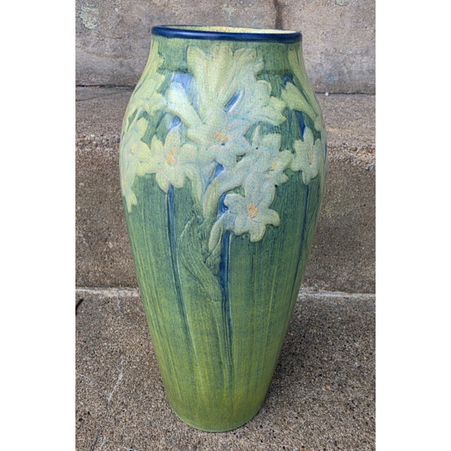 An extraordinary and highly important Arts & Crafts period pottery vase produced at Newcomb College in New Orleans,...