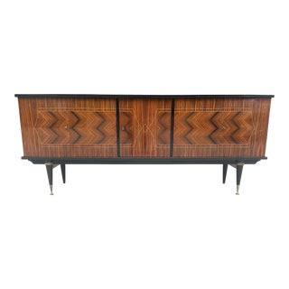 1940s French Art Deco Macassar Ebony "Zigzag" Sideboard or Buffet For Sale