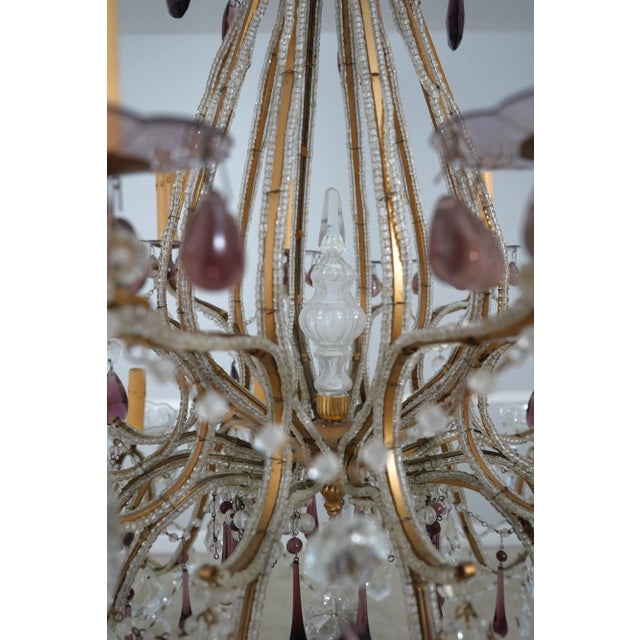 Glass Outstanding Vintage Crystal Decorator Chandelier For Sale - Image 7 of 12