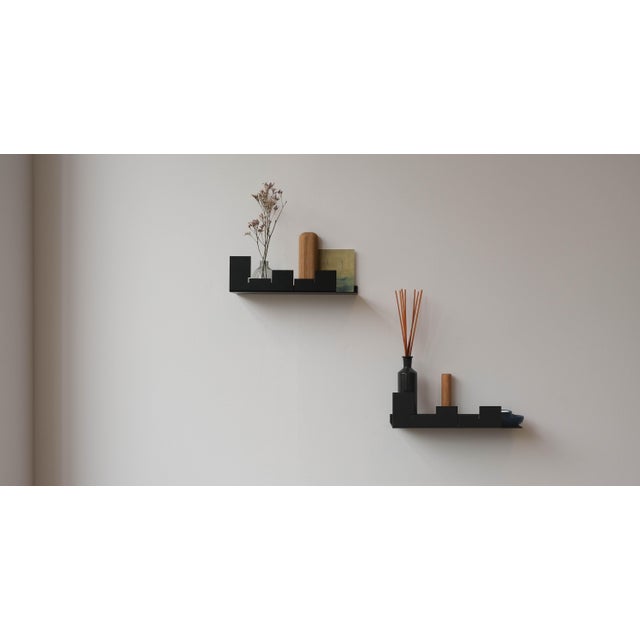 NVMD City Floating Shelf in Black Steel from EMKO, Set of 2 For Sale - Image 10 of 15