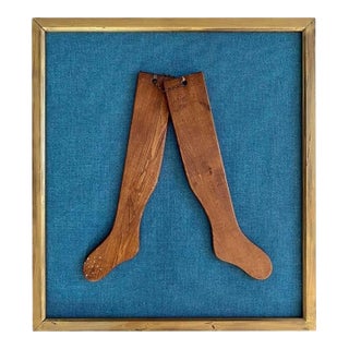 Vintage Stocking Stretchers in Gold Frame For Sale