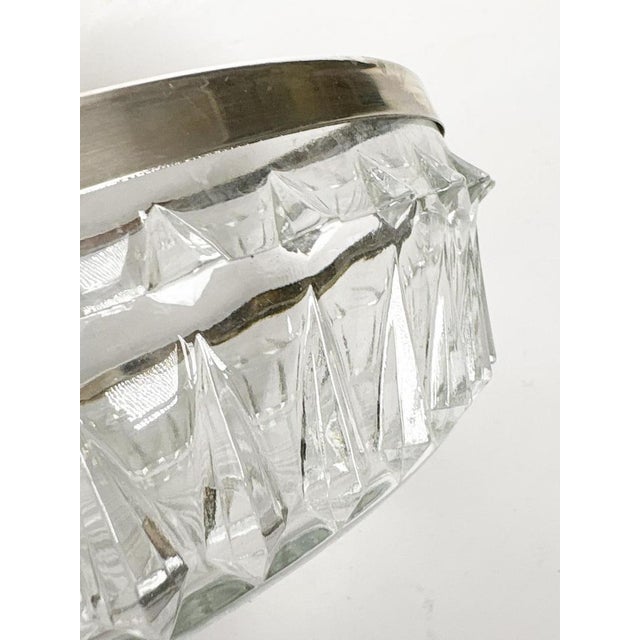 Glass Vide-Poche with Irom Rim, France, 1980s For Sale - Image 10 of 12