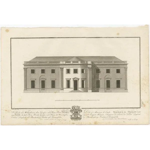 Residence of Count Moritz Von Fries, 1800, Paper For Sale - Image 3 of 5