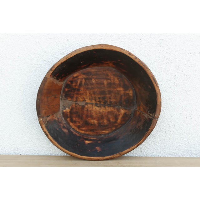 Primitive Hand-Carved Kitchen Bowl For Sale - Image 4 of 6